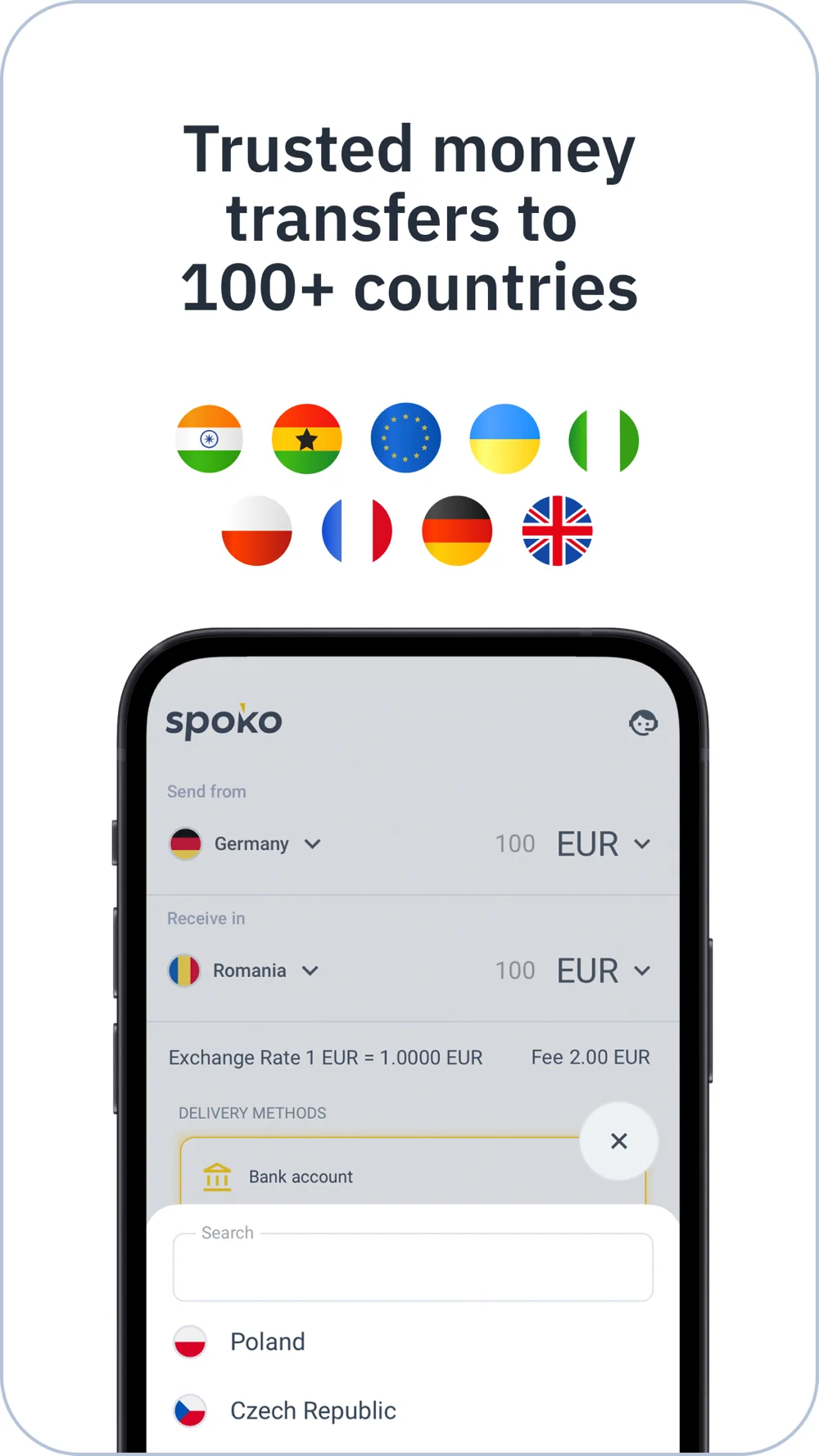 SPOKO, TRANSFERENCIAS DE DINERO
