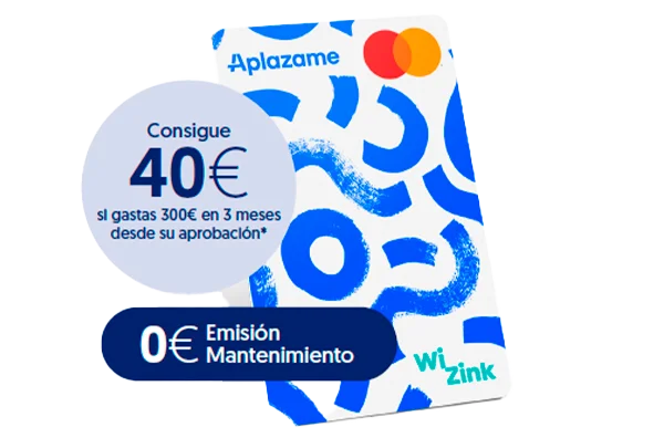 💳 Tarjeta Aplazame de WiZink: Consigue 40€ de cashback